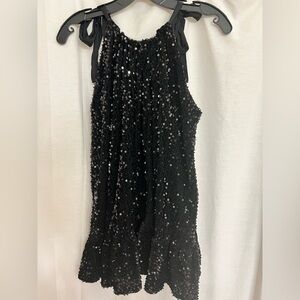 Free People Black Sequin Mini Dress